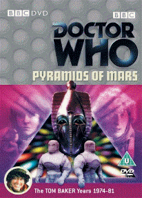 Front sleeve for the Region 2 DVD release of Doctor Who: The Pyramids of Mars