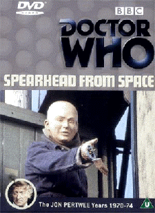 Front sleeve for the Region 2 DVD release of Doctor Who: Spearhead from Space